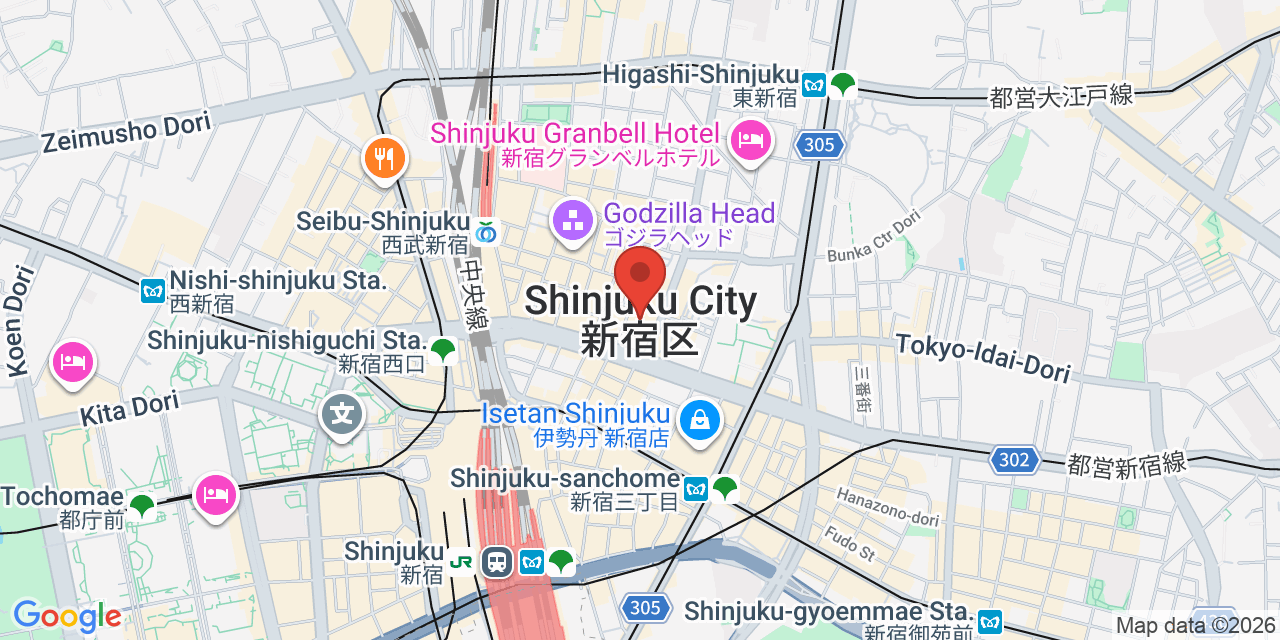 Map of Bar Tsumugiya, Shinjuku