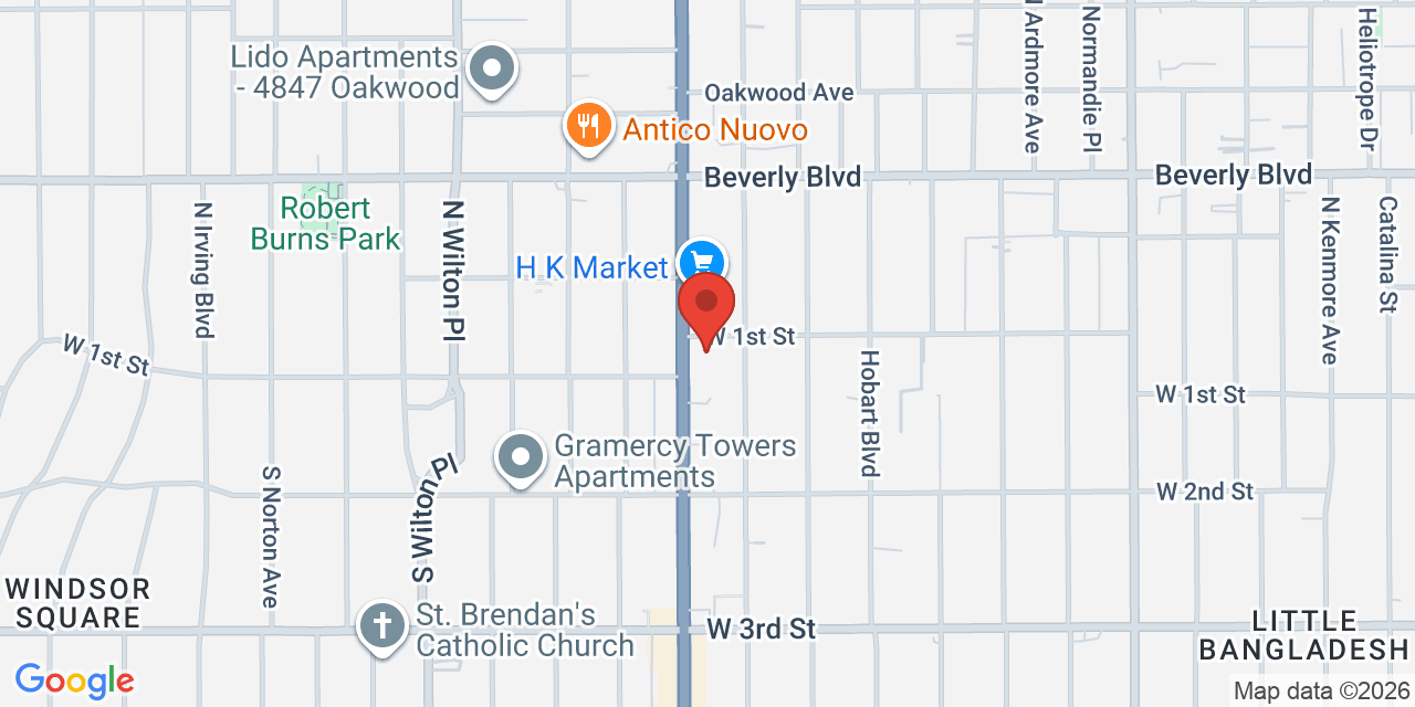 Map of 100 S Western Ave, Los Angeles, CA 90004
