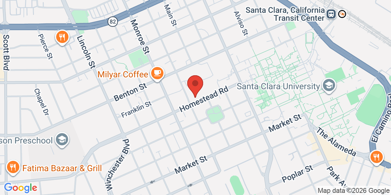 Map of 1171 Homestead Rd #190, Santa Clara, CA 95050