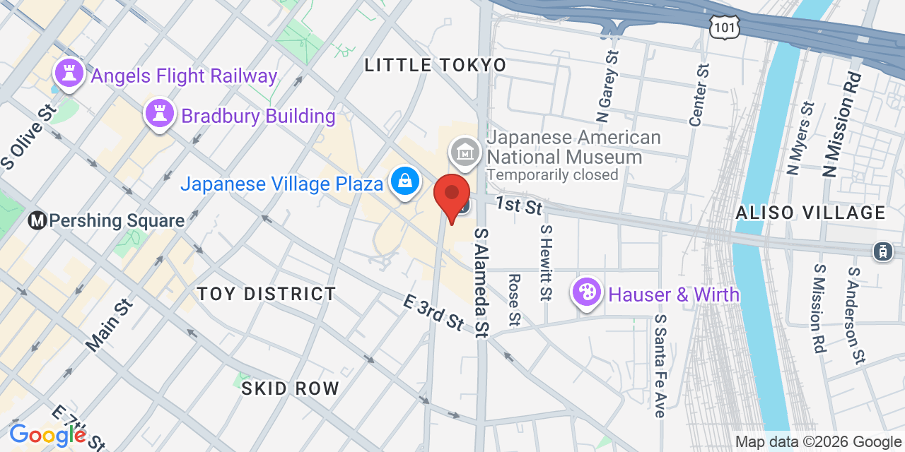 Map of 132 S Central Ave, Los Angeles, CA 90012, United States