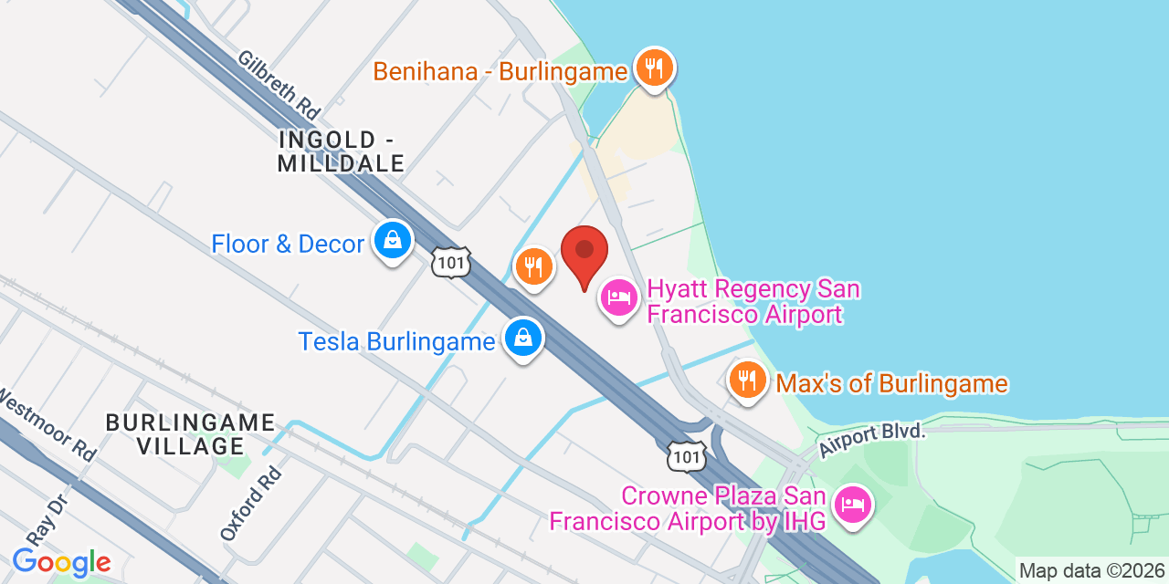 Map of 1333 Old Bayshore Hwy (Behind the Outdoor Pool)