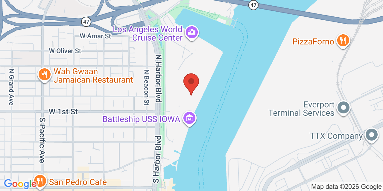 Map of 250 S Harbor Blvd, San Pedro, CA 90731