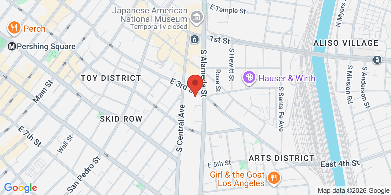 Map of 333 Alameda St #305, Los Angeles, CA 90013